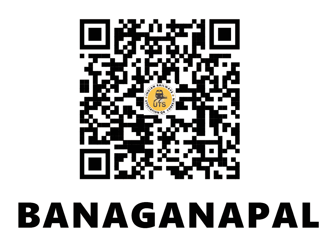 UTS QR Code for BANAGANAPALLE - BGNP (SC - ANDHRA PRADESH)
